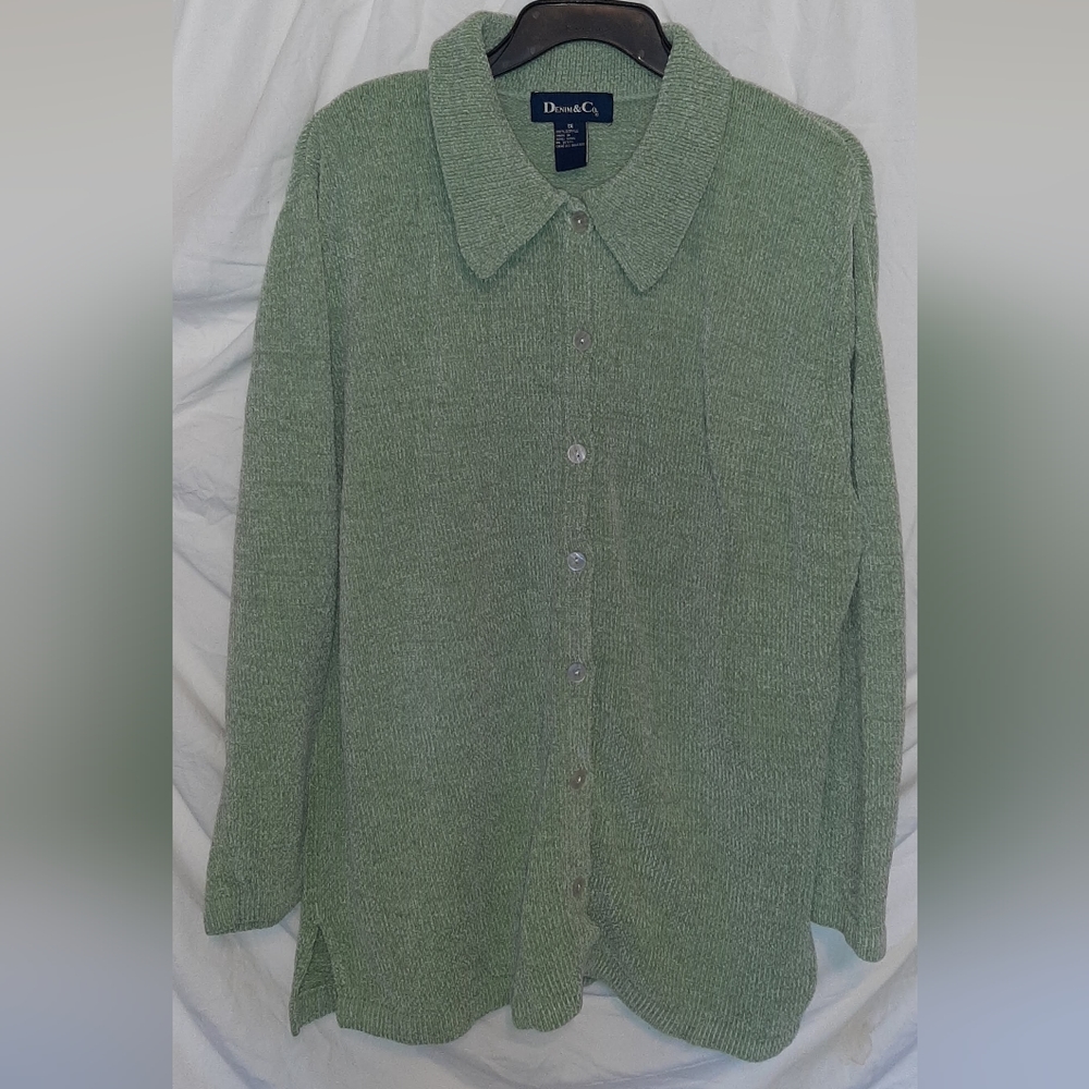 Sweater Sage Green Size: 1X